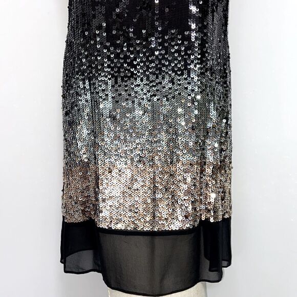 BCBG MAXAZRIA Dress Sequins Overlay Excellent Vintage. Very Gatsby Sz Sm - Picture 4 of 8